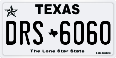 TX license plate DRS6060