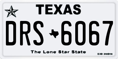 TX license plate DRS6067