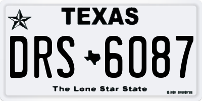 TX license plate DRS6087