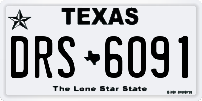 TX license plate DRS6091