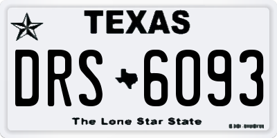 TX license plate DRS6093
