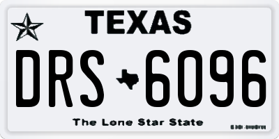 TX license plate DRS6096