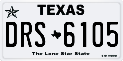 TX license plate DRS6105