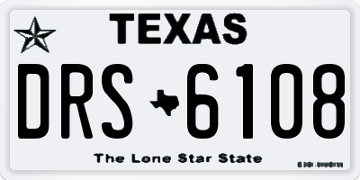 TX license plate DRS6108