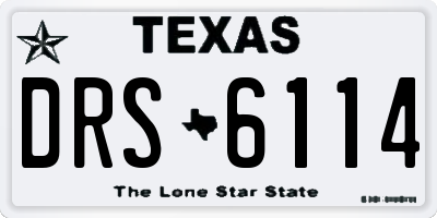 TX license plate DRS6114