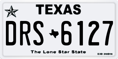 TX license plate DRS6127