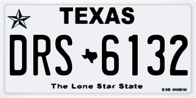 TX license plate DRS6132