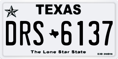 TX license plate DRS6137