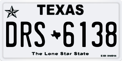 TX license plate DRS6138