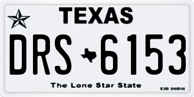 TX license plate DRS6153