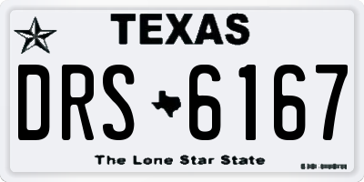 TX license plate DRS6167