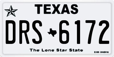 TX license plate DRS6172