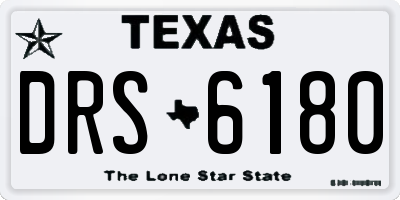 TX license plate DRS6180
