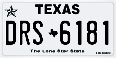 TX license plate DRS6181