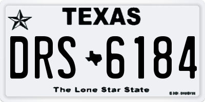 TX license plate DRS6184
