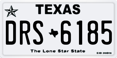 TX license plate DRS6185