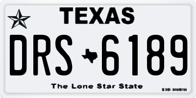 TX license plate DRS6189