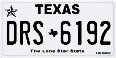 TX license plate DRS6192