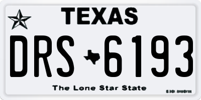 TX license plate DRS6193