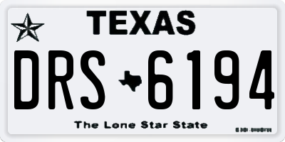 TX license plate DRS6194