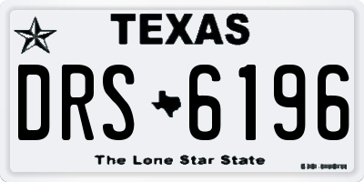 TX license plate DRS6196