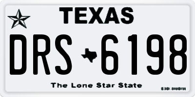 TX license plate DRS6198
