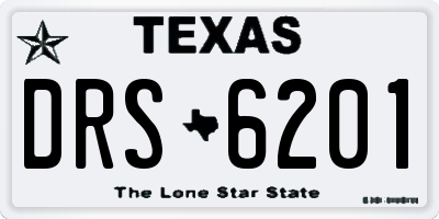 TX license plate DRS6201