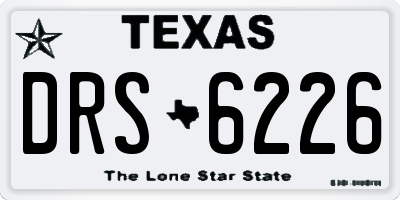 TX license plate DRS6226