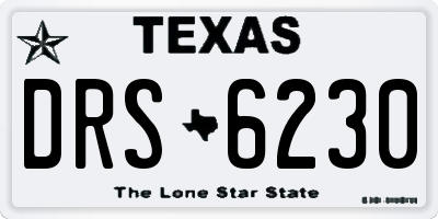 TX license plate DRS6230