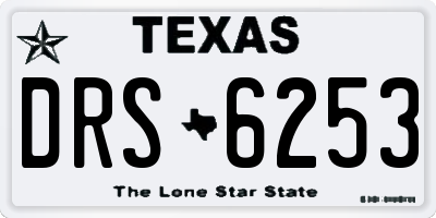 TX license plate DRS6253