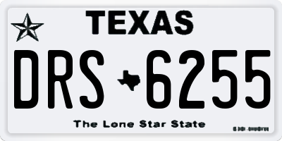 TX license plate DRS6255