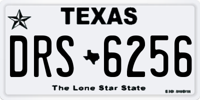 TX license plate DRS6256