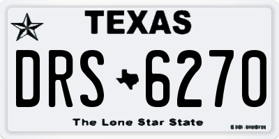 TX license plate DRS6270