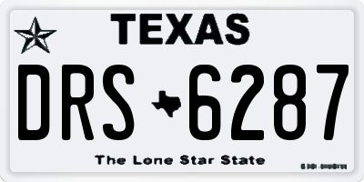 TX license plate DRS6287