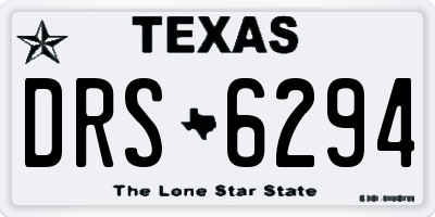 TX license plate DRS6294