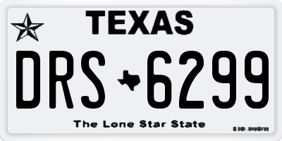 TX license plate DRS6299