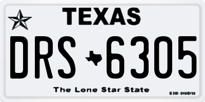TX license plate DRS6305