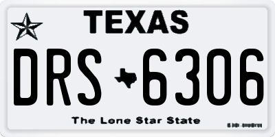 TX license plate DRS6306