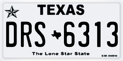 TX license plate DRS6313