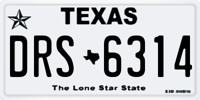 TX license plate DRS6314