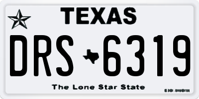 TX license plate DRS6319