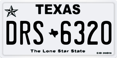 TX license plate DRS6320