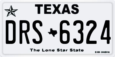 TX license plate DRS6324
