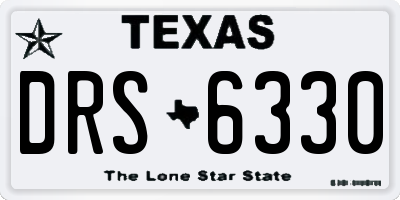 TX license plate DRS6330