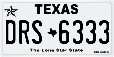 TX license plate DRS6333