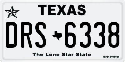 TX license plate DRS6338