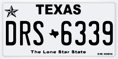 TX license plate DRS6339