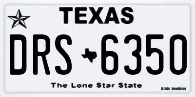TX license plate DRS6350