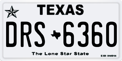 TX license plate DRS6360