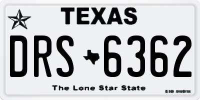 TX license plate DRS6362
